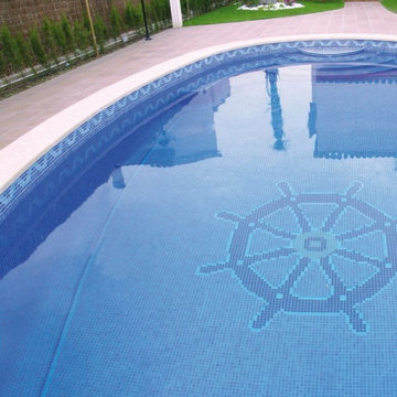 R11 Slip Resistant Tiling - Blue Mosaic Tiles - Direct Tile Warehouse