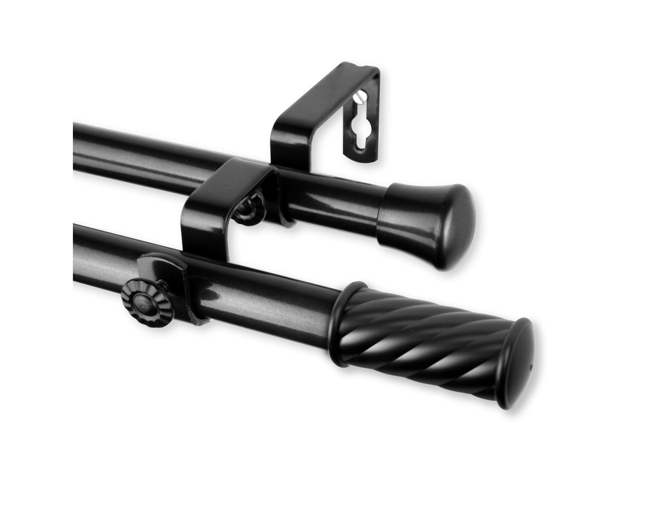 Grip Double Curtain Rod, 48-84