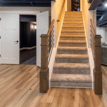 Unfinished Basement Turned Liveable Lower Level in Medina, OH