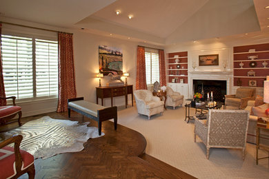 Farmhouse living room photo in Other