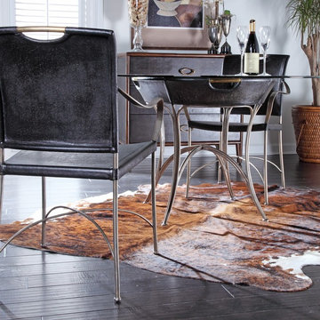 Curate Home Collection - Worn Black Canvas Dining Table and Chairs