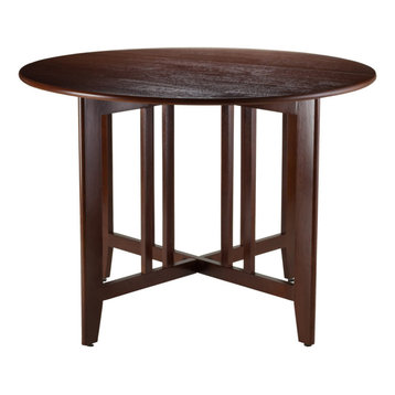 Winsome Wood Transitional Antique Walnut Solid And Composite Dining Table 94142