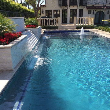Beverly Hills pool with underwater viewing glass