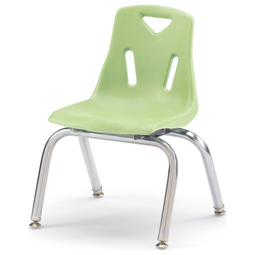 Berries Stacking Chair with Chrome-Plated Legs - 12" Ht -  Set of 6 - Key Lime
