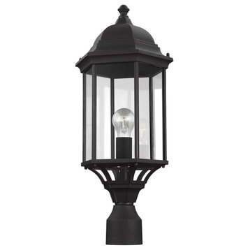 Sea Gull Sevier 1-Light Outdoor Post Lantern 8238701-12, Black