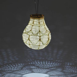 Solar Lacy Lantern Teardrop - Outdoor Decor