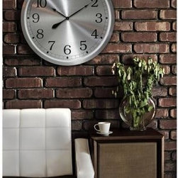 Radiance 31.5" Round, Brushed Aluminum Case, Aluminum dial, Tempered Glass Clock - Wall Clocks