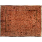 Bareens Designer Rugs - Overdyed Johnatha Brown/Brown Area Rug, 4'1"x5'9" - Masterfully hand-knotted by skilled artists, this over dyed hand knotted rug highlights careful attention to detail and color to create a remarkable chromatic composition. Each rug is hand knotted using centuries old techniques and mellowed down by the natural energy of the sun. While retaining the original design each rug is given a unique artistic composition by over dying and washing each rug in remarkable color palette to produce a bolder, brighter, modern and saturated look. The modern inspired look with rich, luscious detailing, vibrant feel and a show-stopping palette with saturated colors provides an unexpected decor twist. The historic and timeless appearance of this collection offers an exquisite quality of one-of-a-kind artistic rugs.