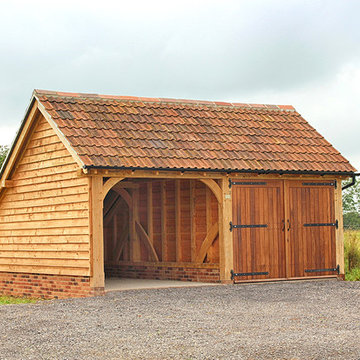 Two bay oak framed carport