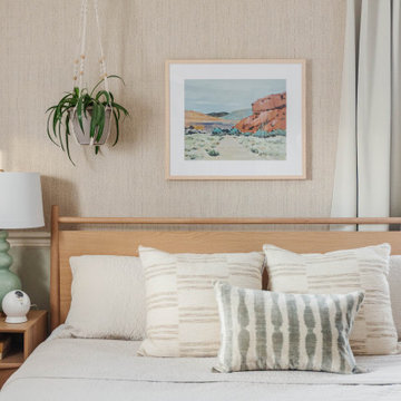 Faux Grasscloth Wallpaper Bedroom Make Over