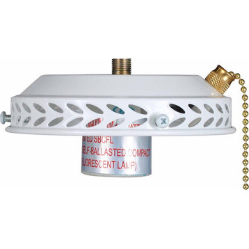 Volume Lighting 1-Light White Ceiling Fan Light Kit