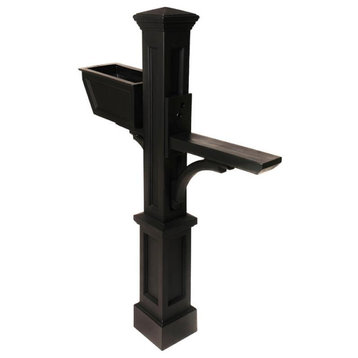 Mayne Westbrook Plus Traditional Plastic Mail Post in Black