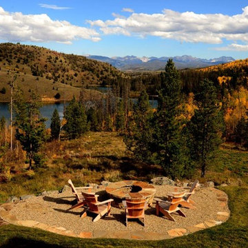 Heavy Stone and Timber Frame Custom Home - C Lazy U Ranch, Colorado