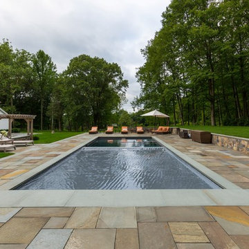 Pool and Spa with Paver Stone Patio