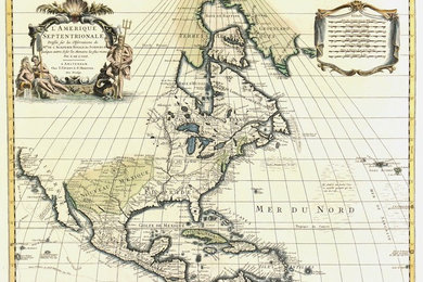 Consigned Antique Map of North America, 1730