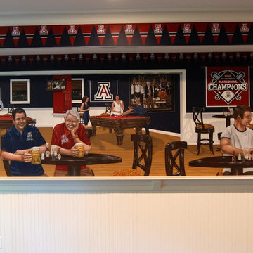 University of Arizona Sports Bar themed Mural by Tom Taylor of Wow Effects