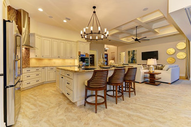 Inspiration for a transitional kitchen remodel in Miami
