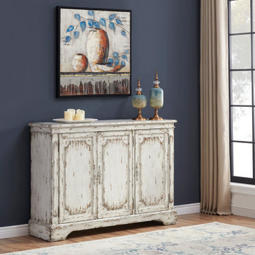Frost Distressed Finish Sideboard Credenza