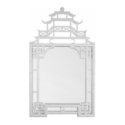 Pagoda Mirror - White - Clayton Gray Home - Wall Mirrors