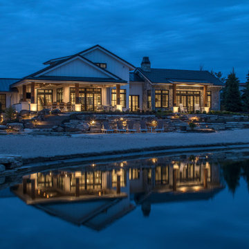 Backyard Lake House Outdoor Lighting Design