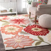 Country and Floral Pink Hand-Tufted Area Rug, Pink, 3'6"x5'6"
