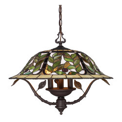 3-Light-Tiffany-Chandelier-In-Bronze-With-Highlights - Chandeliers
