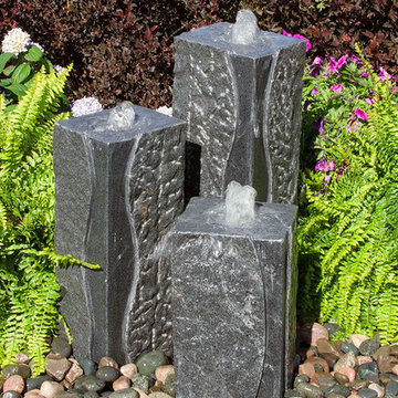 Polished Corner Triple Granite Fountain Kit