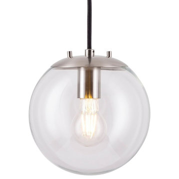 Sferra Pendant Light with Bulb, Brushed Nickel