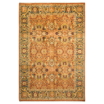 Madelyn, One-of-a-Kind Hand-Knotted Area Rug Brown, 6'2"x9'1"