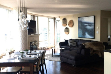 Inspiration for a mid-century modern home design remodel in Vancouver