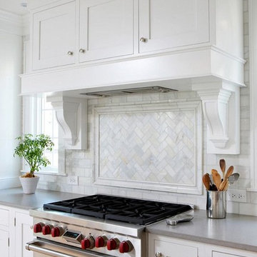 Modern Kitchen Design with Natural Stone Backsplash