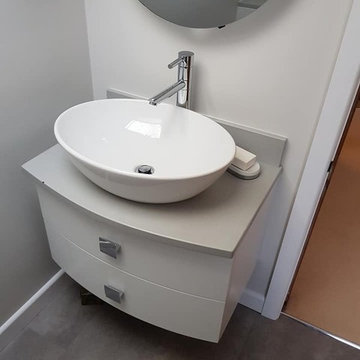 Sink, Mirror and Wall Hung Cabinet