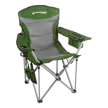 Wakeman Heavy Duty Camp Chair, 850lb Weight Capacity, Green