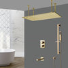 Led 20*40" Digital Brushed Gold Shower System With Handheld Shower and Tub Spout