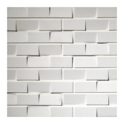 Dimensional Ceramic - Archita Mosaic 5/8" x 1-1/4" White - Matte - Tile