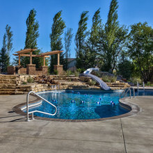 back yard swimming pool