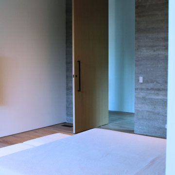 Guest Bedroom with Full-Height Pivot Door