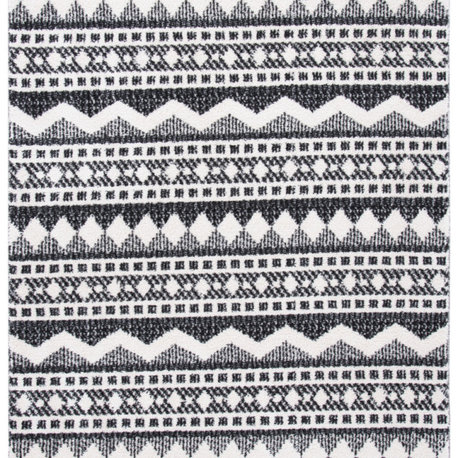 Safavieh Moroccan Tassel Shag Mts484a Ivory /Black Rug