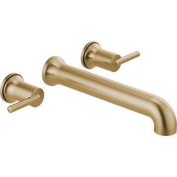 Delta T5759-WL Trinsic Double Handle Wall Mounted Tub Filler Trim - Champagne