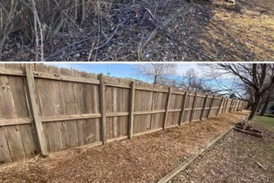 Photo of a mid-sized backyard landscaping in Omaha.