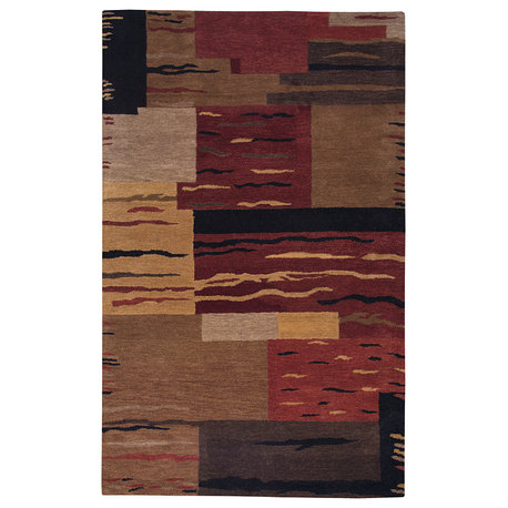 Rizzy Home Mojave MV127A Multi-Colored Block Area Rug, Rectangular 3'6"x5'6"
