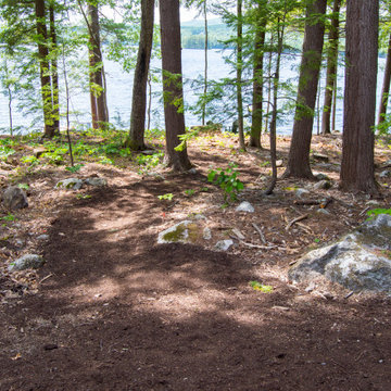 Natural Steps, Mulched path, Patio, and Flower beds!