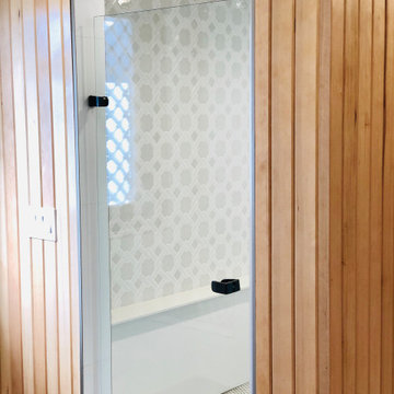 Modern Home Remodel - Master Sauna Shower