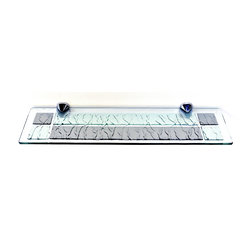 24" W X 6" H x 1/2" D, Single Rectangle Glass Shelf Bathroom Wall Shelves Home D - Wall Decals