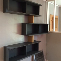 Wall Display Shelves - Paint & White Oak - Furniture