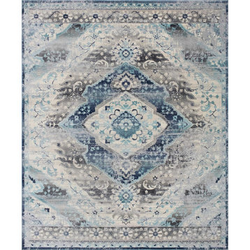 Noori Rug High-low Rosalee Silver/Blue Rug