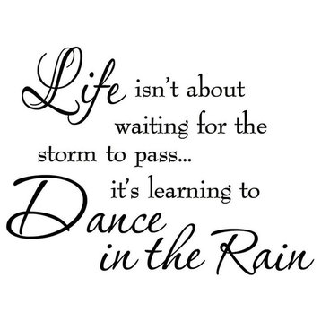 VWAQ Life Isnt About Waiting for the Storm To Pass Its Learning To Dance Quote