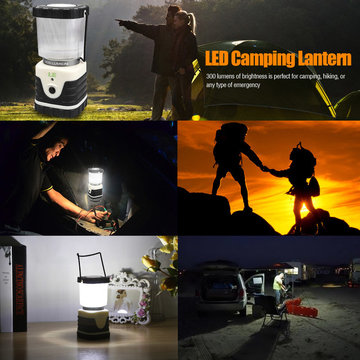 600lm Rechargeable Camp Lantern LED with 2 Detachable Mini Handy Flashlight Torc