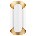 Hudson Valley Lighting - Hudson Valley Lighting 8500-GL/WH Banks, 2 Light Wall Sconce - Any lamp type may be used as long as it does not eBanks 2 Light Wall S Gold Leaf/White GoldUL: Suitable for damp locations Energy Star Qualified: n/a ADA Certified: n/a  *Number of Lights: 2-*Wattage:40w E26 Medium Base bulb(s) *Bulb Included:No *Bulb Type:E26 Medium Base *Finish Type:Gold Leaf/White