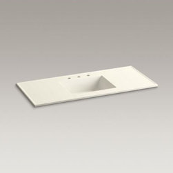 KOHLER - KOHLER Ceramic/Impressions(TM) 49" rectangular vanity-top bathroom sink with 8" - Bathroom Sinks